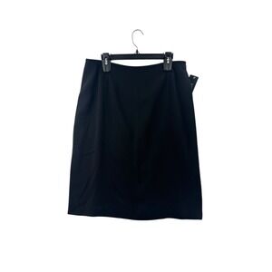 Kasper Classics Black Pencil Skirt Knee Length Size 14 Women's Career